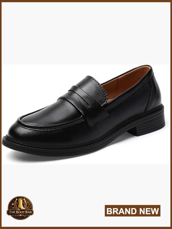 Viluyesy Patent Leather Loafers for Womens, Slip-On British  Leather Loafers with Memory Foam Insole, Low Heel, Slip-On Style